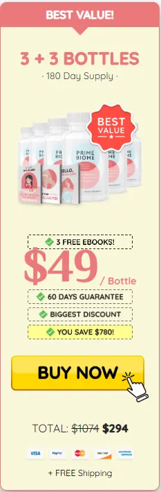 PrimeBiome  6 bottle buy